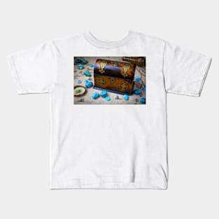 Treasure Box And turquoise Stones Kids T-Shirt